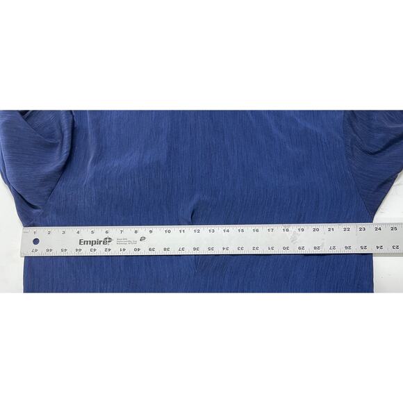 Susan Hutton Womens Top Blouse Plus 20W Blue Classic Minimalist Neutral Office - Picture 3 of 6